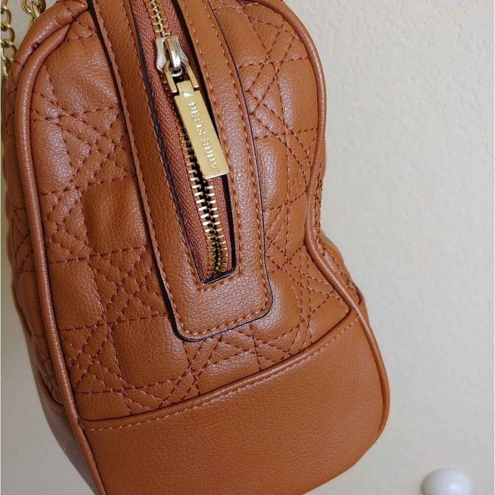 Anne Klein large bag faux leather shoulder bag chain straps quilted purse - Picture 8 of 8